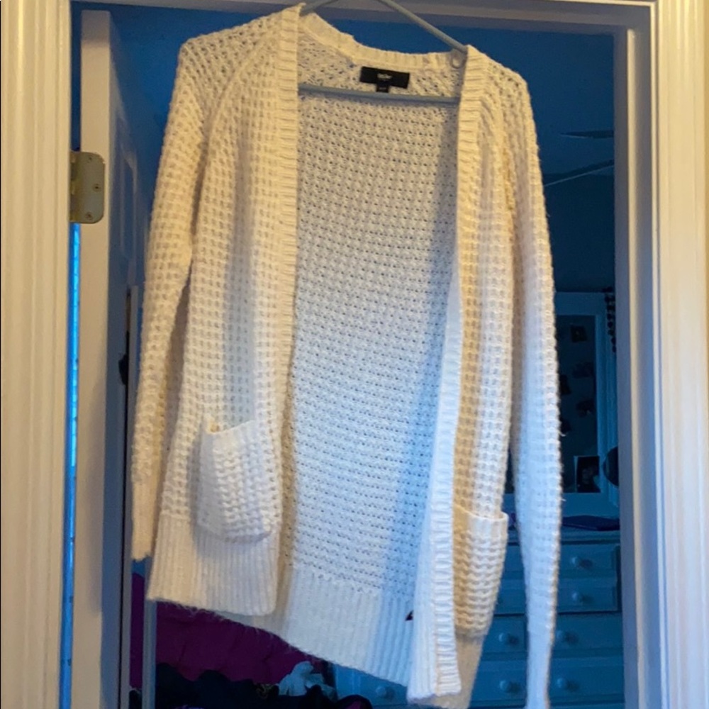 Cream/ off white waffle knit cardigan